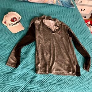San Francisco 49ers Pullover and Baseball Hat Bundle